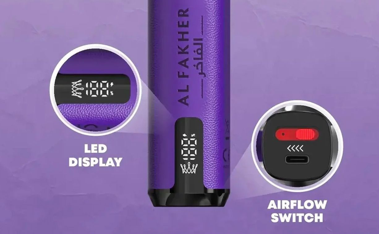 puff SuperMax Al Fakher Crown Bar - airflow et écran